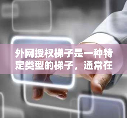 外网授权梯子是一种特定类型的梯子，通常在特定的环境下或用途下进行授权使用，以确保其安全性和有效性。以下是对外网授权梯子的详细分析